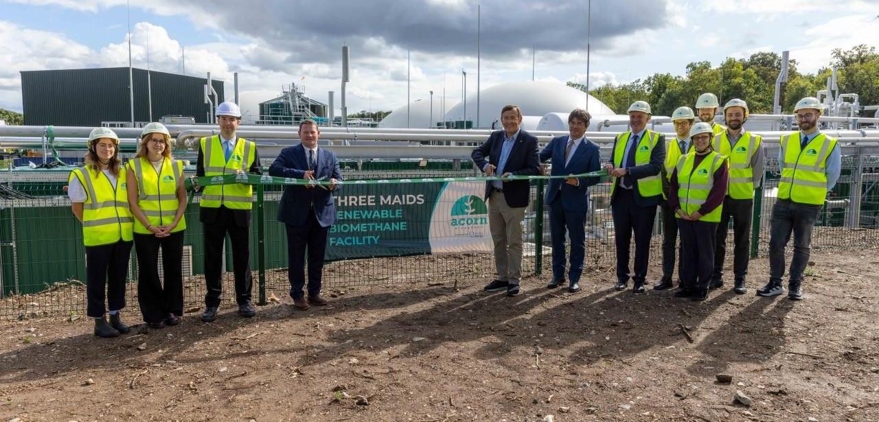 Biomethanprojekt schafft Arbeitsplätze und fördert ländliche Wirtschaft in Hampshire Three Maids Hill Biomethananlage versorgt über 9000 Haushalte (Foto: Qualitas Energy)
